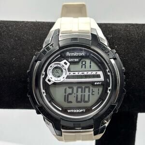 Black & White Armitron Digital Men's Watch